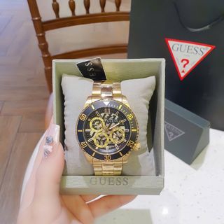 ĐỒNG HỒ NAM CAO CẤP GUET GW0488G DÂY INOX MẶT CHONOGRAP FULLBOX