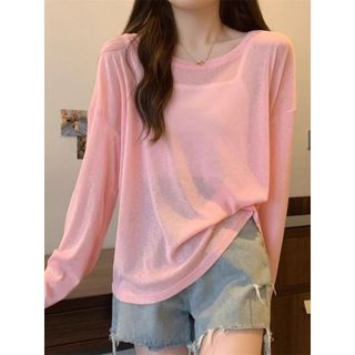 Áo dài tay nữ không xẻ tà chất cotton mát sẵn sll nhận đặt may theo yêu cầu