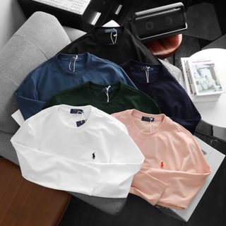 Áo thun dài tay nam. Full phụ kiện hãng- In cao thêu nổi sắc nét  - Chất cotton nhẹ  cao cấp, mịn đẹp
