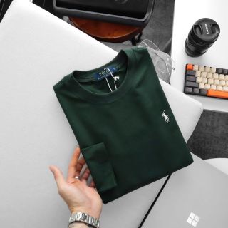 Áo thun dài tay nam. Full phụ kiện hãng- In cao thêu nổi sắc nét - Chất cotton nhẹ cao cấp, mịn đẹp