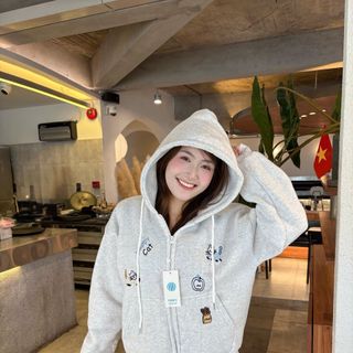 Áo khoác nữ vải nỉ HAPPY CAT hàng đẹp bán
