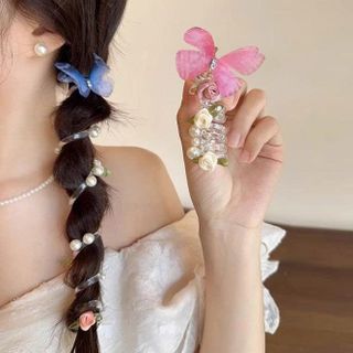 CỘT TÓC LÒ XO RUỘT GÀ BƯỚM HOA NGỌC