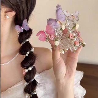 CỘT TÓC LÒ XO RUỘT GÀ BƯỚM HOA NGỌC