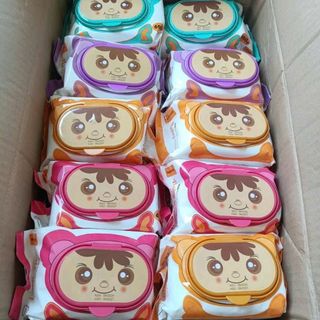 Thùng 10 bịch khăn ướt baby wipes khong mùi không cồn an toàn cho bé