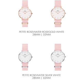 ĐỒNG HỒ NỮ CAO CẤP DANIEL W PETITE NATO HỒNG MẶT TRÒN  FULLBOX TEM