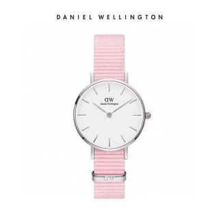 ĐỒNG HỒ NỮ CAO CẤP DANIEL W PETITE NATO HỒNG MẶT TRÒN  FULLBOX TEM