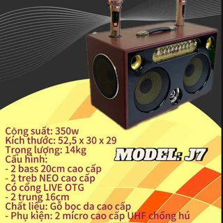 Loa hát karaoke soundbox J7 - 2 micro
