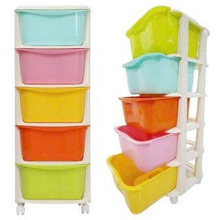 KỆ NHỰA 5 TẦNG ĐA SẮC CÓ BÁNH XE