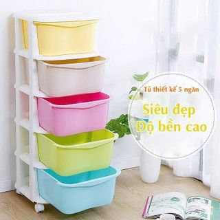KỆ NHỰA 5 TẦNG ĐA SẮC CÓ BÁNH XE