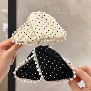Phụ kiện tóc Hàn Quốc Ren nơ tam giác Kẹp cá mập nữ