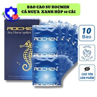 Bao cao su Rocmen xanh hộp 10 cái, Hương bạc hà