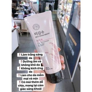 Sữa rửa mặt gạo Rice Water Bright Cleansing Foam.