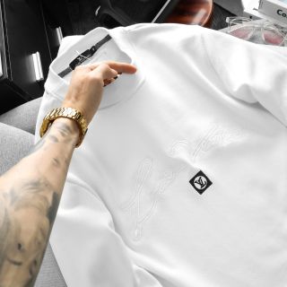Áo thun dài tay nam. Chân cua cotton, dầy dặn, Logo thêu cao cấp,full tem tag phụ kiện