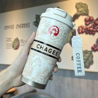 Ly Giữ Nhiệt 500ml CHAGEE inox 316 cao cấp, Cốc giữ nhiệt có ống hút quai xách tiện lợi Mẫu Mới 2025