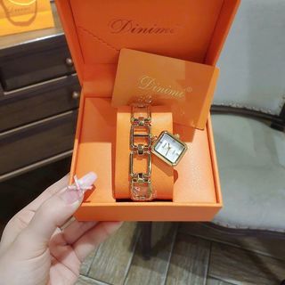 ĐỒNG HỒ NỮ CHÍNH HÃNG DIMINI DÂY LẮC MẶT VUÔNG RỜI FULLBOX