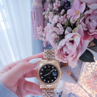 ĐỒNG HỒ NAM NỮ CAO CẤP RÔLET DÂY THÉP VÀNG NIỀNG KHÍA
