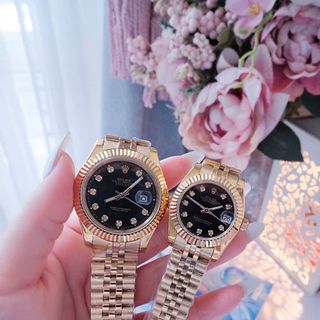 ĐỒNG HỒ NAM NỮ CAO CẤP RÔLET DÂY THÉP VÀNG NIỀNG KHÍA