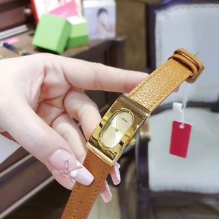 ĐỒNG HỒ NỮ CHÍNH HÃNG MISHALY MẶT CHỮ NHẬT NIỀNG VÀNG FULLBOX