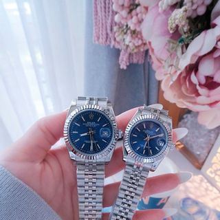 ĐỒNG HỒ NAM NỮ CAO CẤP RÔLET DÂY THÉP BẠC NIỀNG KHÍA
