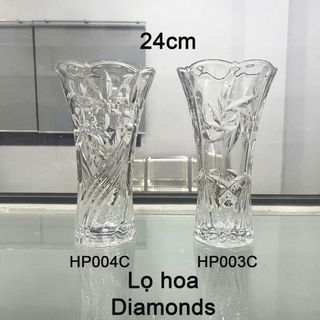 BÌNH CẮM HOA THUỶ TINH 24CM DIAMONDS