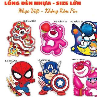 LỒNG ĐÈN TRUNG THU 2 MẢNH LỚN CÓ ĐÈN NHẠC