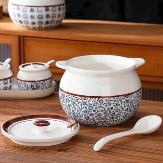 HỦ ĐỰNG DẦU MỠ HỌA TIẾT KÈM MUỖNG 1400ML