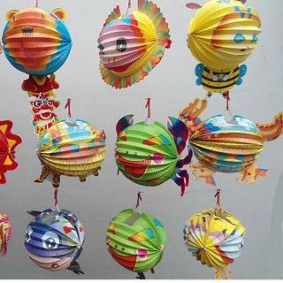 LỒNG ĐÈN TRUNG THU GIẤY XẾP HÌNH THÚ