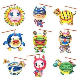 LỒNG ĐÈN TRUNG THU GIẤY XẾP HÌNH THÚ