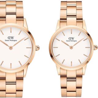 ĐỒNG HỒ NAM NỮ CAO CẤP DANIEL W ICONIC LINK DÂY THÉP GOLD ROSE FULLBOX TEM HÃNG