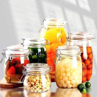 HỦ THUỶ TINH CÓ NẮP GÀI INOX 6503 700ML