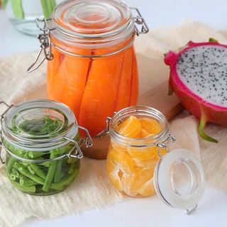 HỦ THUỶ TINH CÓ NẮP GÀI INOX 6503 700ML
