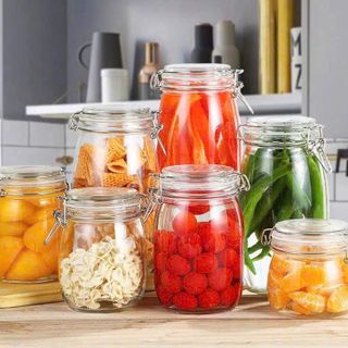 HỦ THUỶ TINH CÓ NẮP GÀI INOX 6503 700ML