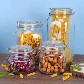 HỦ THUỶ TINH CÓ NẮP GÀI INOX 6505 2200ML