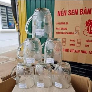 Bộ 6 cốc Thuỷ Tinh Quai Na K0010 (THÙNG 12B)
