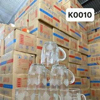 Bộ 6 cốc Thuỷ Tinh Quai Na K0010 (THÙNG 12B)