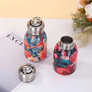 BÌNH GIỮ NHIỆT INOX 300ML HỌA TIẾT HOA 3D