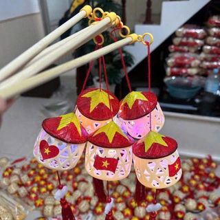 LỒNG ĐÈN TRUNG THU HÍNH NÓN LÁ YÊU NƯỚC PHÁT SÁNG