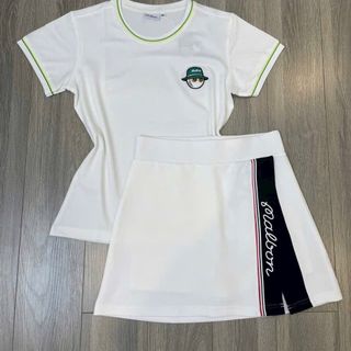 Set Thể Thao Malbon Nữ Cổ Tròn Tay Ngắn Basic Mùa Thu 2025