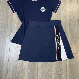 Set Thể Thao Malbon Nữ Cổ Tròn Tay Ngắn Basic Mùa Thu 2025