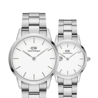 ĐỒNG HỒ NAM NỮ CAO CẤP DANIEL W ICONIC LINK DÂY THÉP SILVER FULLBOX TEM HÃNG