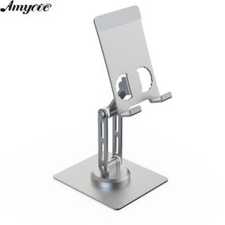 Giá đỡ inox điện thoại xoay 360 YY 023 ( đế vuông, mặt 2 chữ D, vỏ xanh mây )
