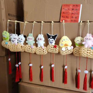 LỒNG ĐÈN TRUNG THU HÌNH GIỎ TRE LABUBU