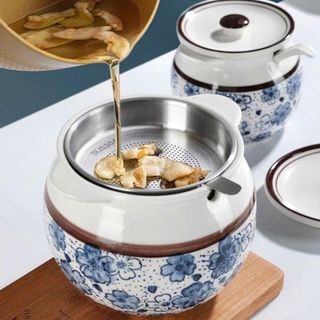 HỦ ĐỰNG DẦU MỠ HỌA TIẾT KÈM MUỖNG 700ML