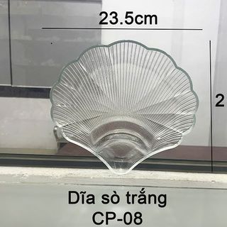 ĐĨA THUỶ TINH HÌNH VỎ SÒ DIAMONDS CP08