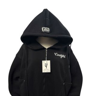 Áo Khoác Dây Kéo Phao logo thêu Coolgirl Form Boxy Cánh Dơi