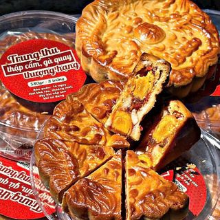 BÁNH TRUNG THU THẬP CẨM GÀ QUAY 8 TRỨNG SIÊU TO KHỔNG LỒ, MÓN QUÀ TÌNH THÂN 600G - WINNIE HOUSE