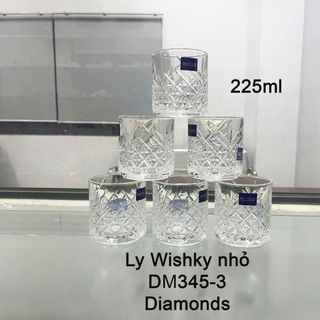BỘ 6 LY THUỶ TINH 225ML DIAMONDS DM345- 3