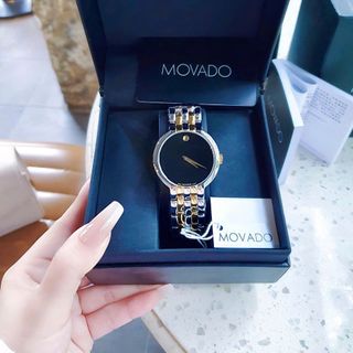ĐỒNG HỒ NAM NỮ CAO CẤP MODAĐÔ VETURI DÂY THÉP MẶT ĐEN LẺ SIZE