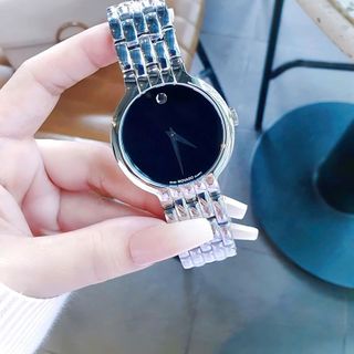 ĐỒNG HỒ NAM NỮ CAO CẤP MODAĐÔ VETURI DÂY THÉP MẶT ĐEN LẺ SIZE