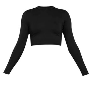 Áo Croptop Nữ CS411 cổ tròn tay dài cao cấp, thun co giãn 4 chiều, vải đẹp dày, thoáng mát.
